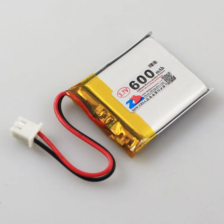 Em 3.7 v 600 mah 503035 bateria de lítio de polímero 603035 mp3 máquina de leitura de cartão de som recarregável li-ion pilha