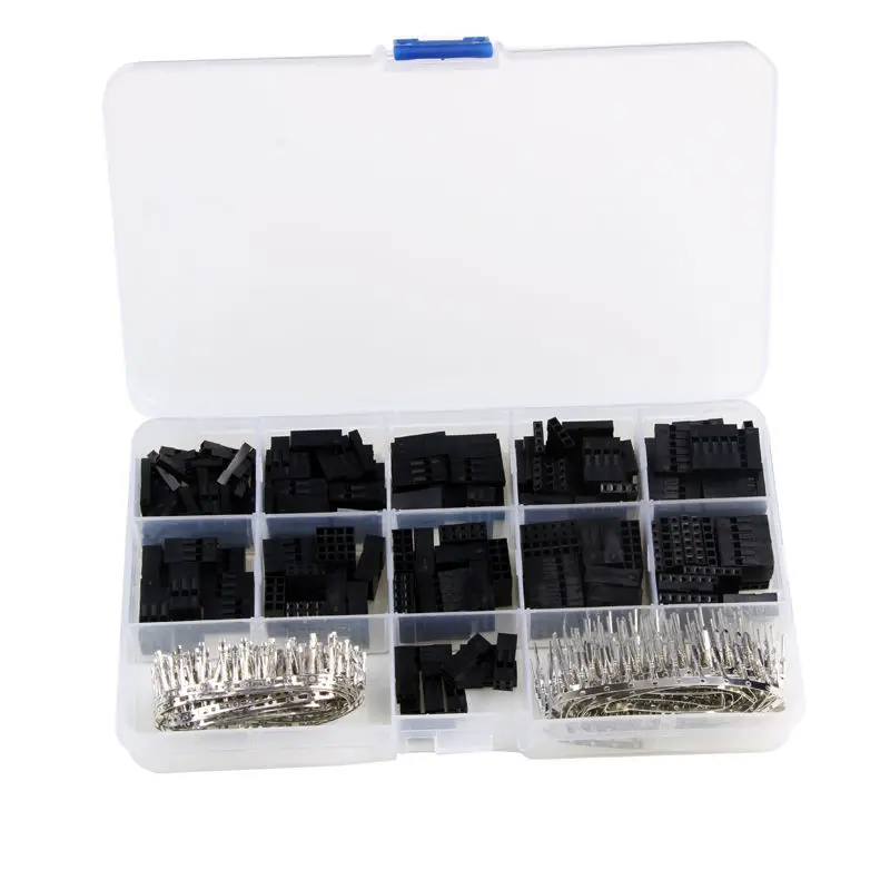 620pcs Dupont 18-26AWG Wire Jumper Pin Header Connector Housing M/F Crimp Pins