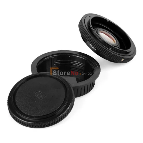 

FD Lens to EF Body Mount Adapter Rear lens cap with Optical Glass Focus Infinity 450D 50D 5D 500D 550D 600D 650D 700D