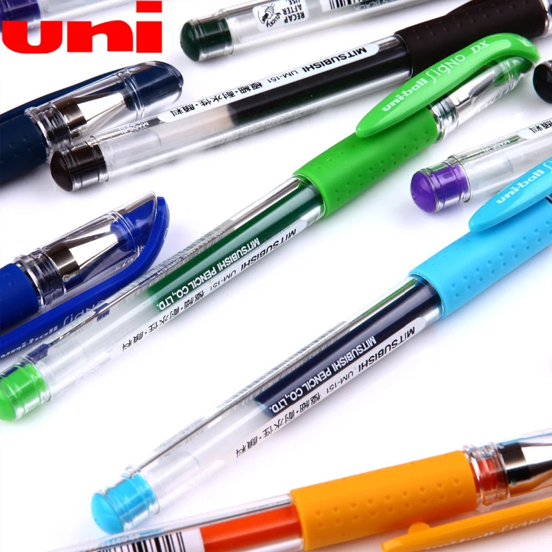 12 Pcs/Lot Mitsubishi Uni Um-151 Ball Signo Gel Ink Pen 0.38 mm  Pens 20 color selection Writing Supplies wholesale