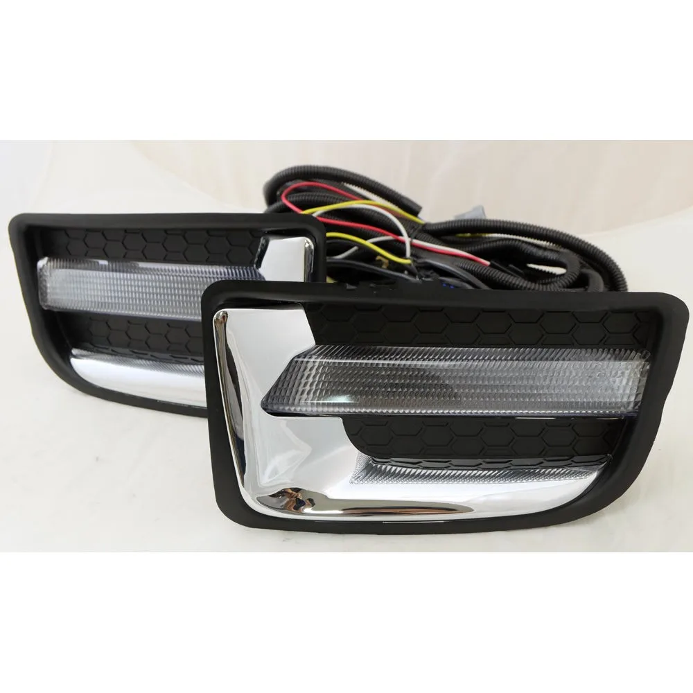 JanDeNing Car LED daytime running lights Replacement fog lamp DRL For ISUZU D-MAX 2014~2015