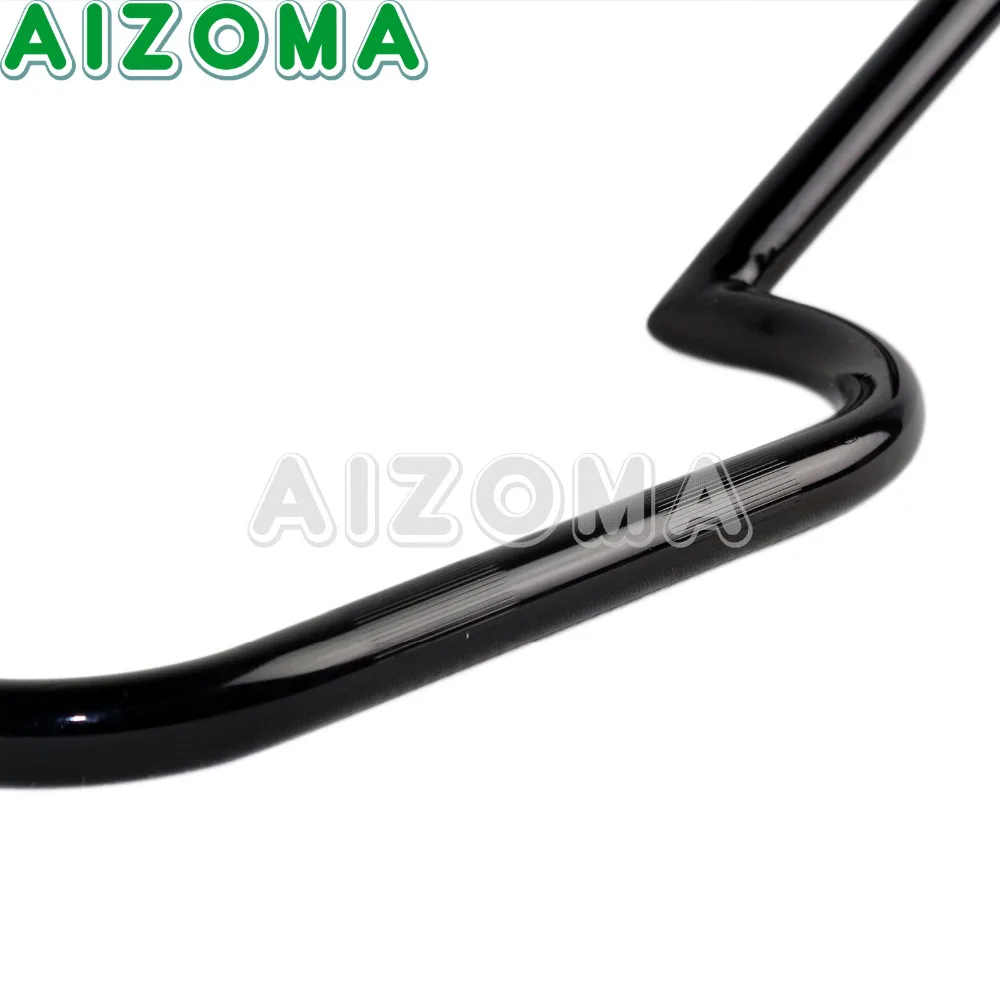 1 Inch Clubman Pullback Motorcycle Black Handlebar 25mm Custom Handle Bar For Harley Bobber Cafe Racer Vintage Street Bike