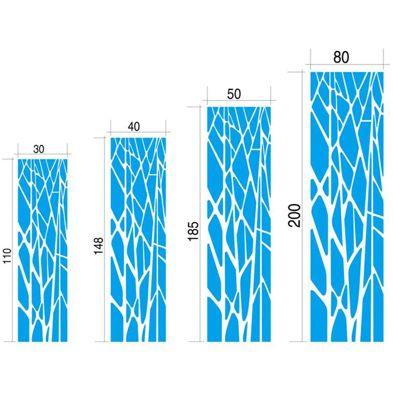 Imagem -04 - Grande Adesivos de Parede Espelho Superfície 3d Adesivo Auto-adesivo Geometria Acrílico Decalque tv Fundo Decoração da Parede Quarto Tamanho