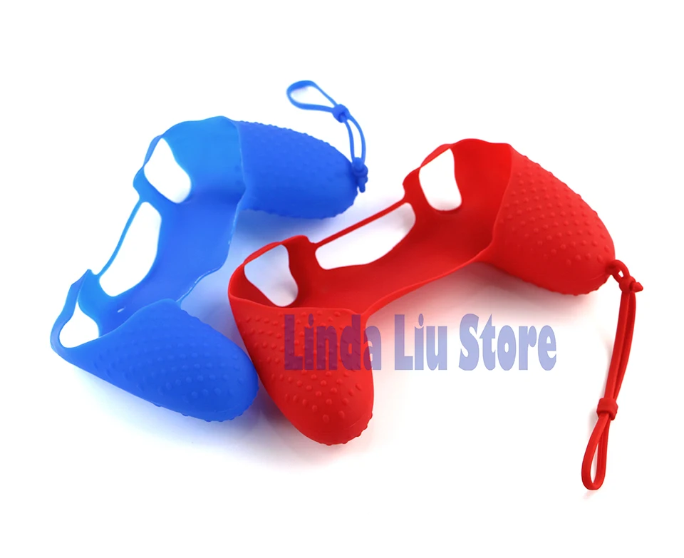 5 قطع 30 قطعة غطاء حماية ناعم من السيليكون اللاسلكي مع حزام معصم لوحدة تحكم PS4