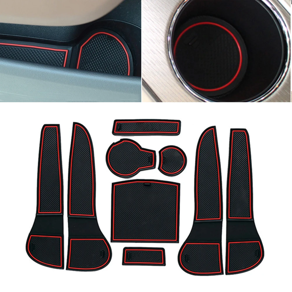 Car Door Groove Mat For Audi A4 B8 2012 2013 2014 2015 A4 8K RS4 S4 S line RS 4 Interior Gate Slot Mat Rubber Anti-Slip Mat