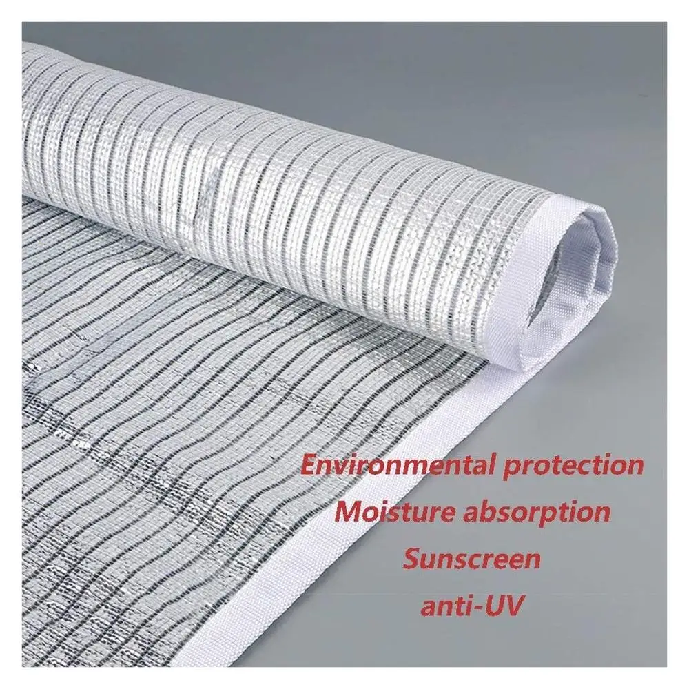 75% Reflective Aluminet Shade Cloth UV Resistant Sunblock Shade Net with Grommets Sun-Block Mesh Shade for Greenhouse Garden Pat