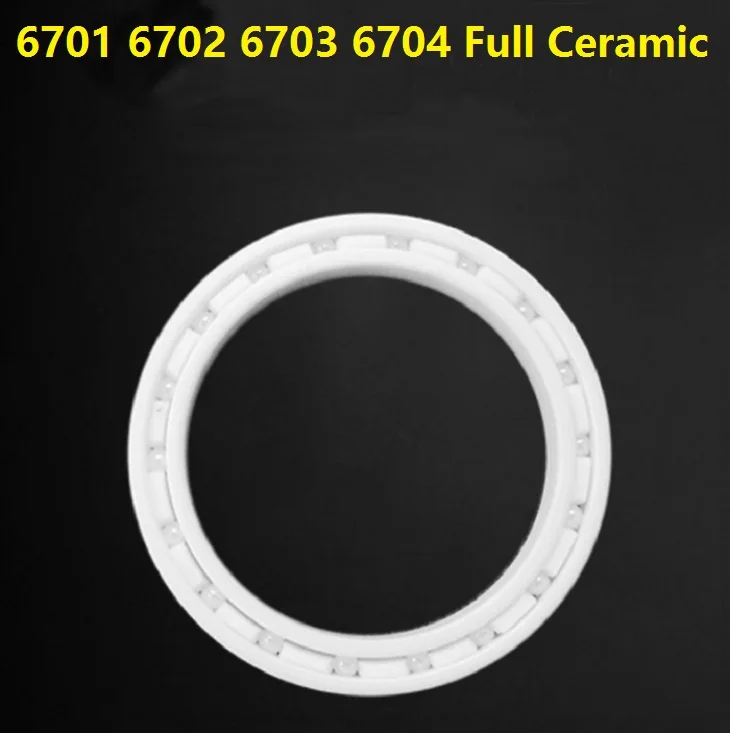 

5pcs/10pcs 6701 6702 6703 6704 ZrO2 full Ceramic bearing 12x18x4 15x21x4 17x23x4 20x27x4 mm Zirconia deep groove ball bearing