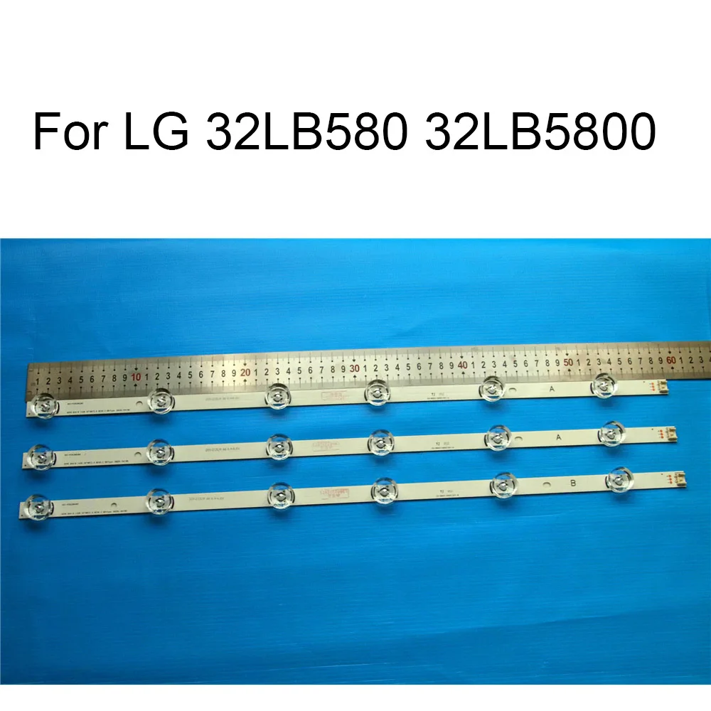 3PCS Brand New LED Backlight Strip For LG 32LB580 32LB5800 TV Repair LED Backlight Strips Bars A B TYPE 6 Lamps Original Quality