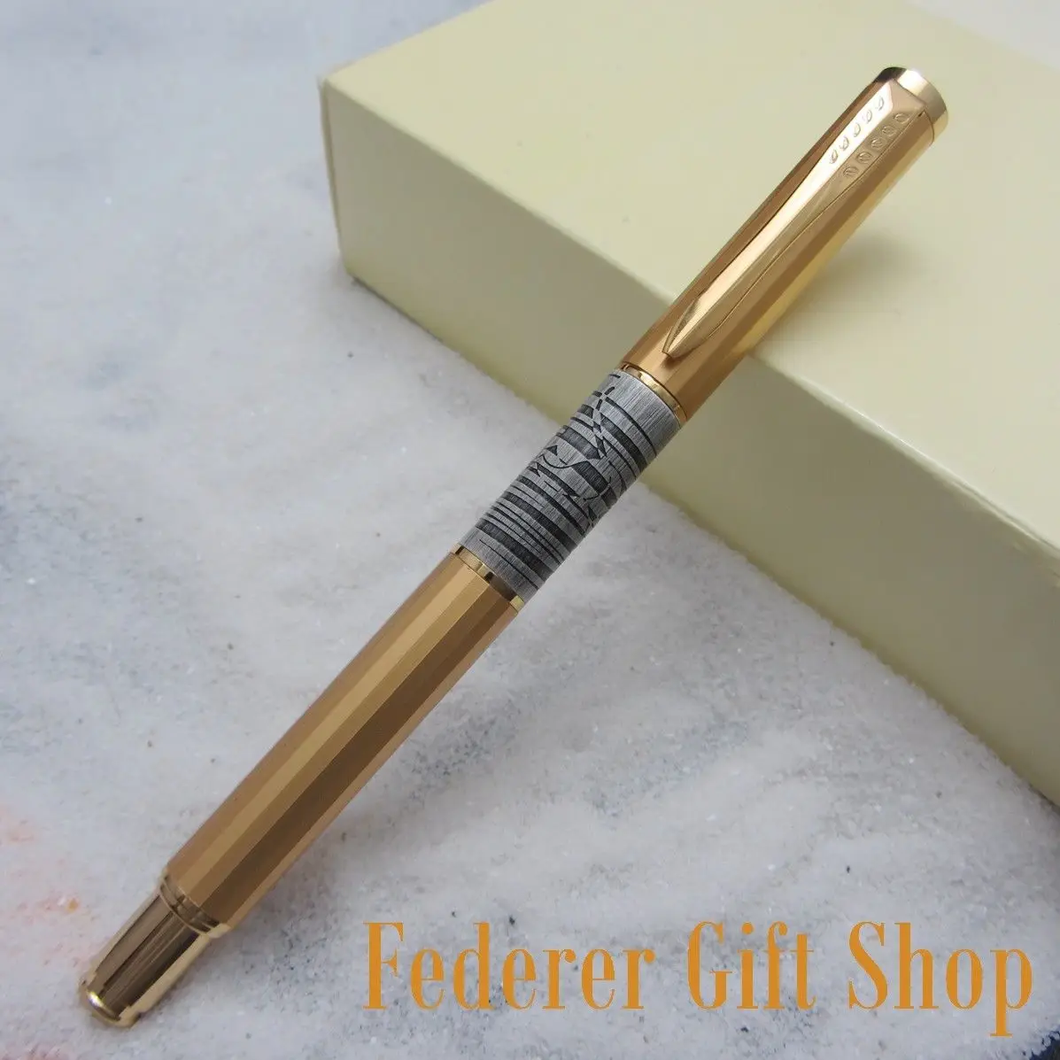 Fuliwen F2003 Unique Rhombus Cheetah graphics Pen Body 10K Golden Nib Fountain Pen