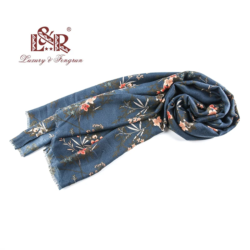 2022 Winter Scarf Women Print Flower Scarf New Designer Foulard Femme Shawls And Wraps Women\'s Scarves