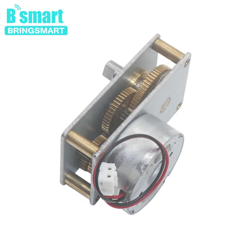 Bringsmart Small Gearbox Motor ZB4124-300 Valve Motor Reducer High Torque Miniature DC Low Speed Motor Reductor 6V Metal Gear