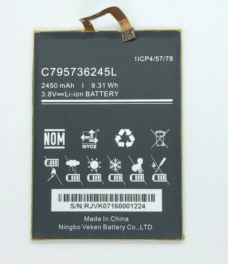 GeLar 3.8V 2450mAh 9.31Wh mobile phone built-in battery for BLU C795736245L