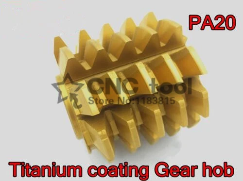 

M1.5 M1.75 modulus 55*45*22mm Inner hole PA 20 degrees HSS Titanium coating Gear hob Gear cutting tools