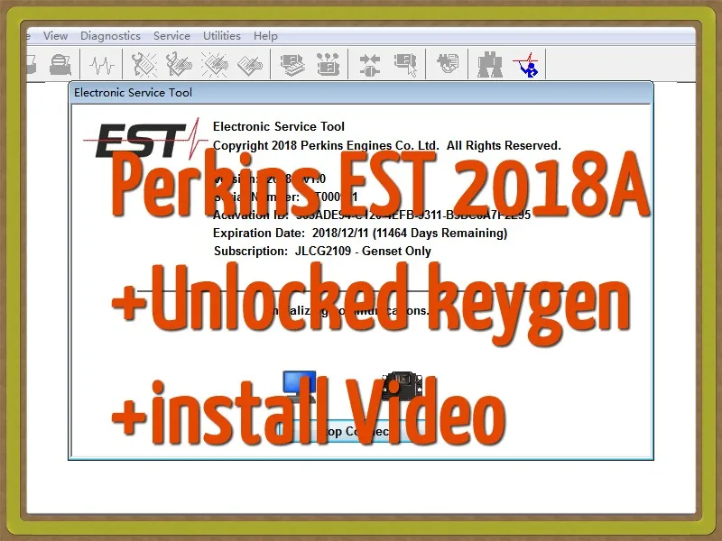 EST 2018A for Perkins EST Electronic Service Tool Diagnostic Software +unlocked keygen +install video