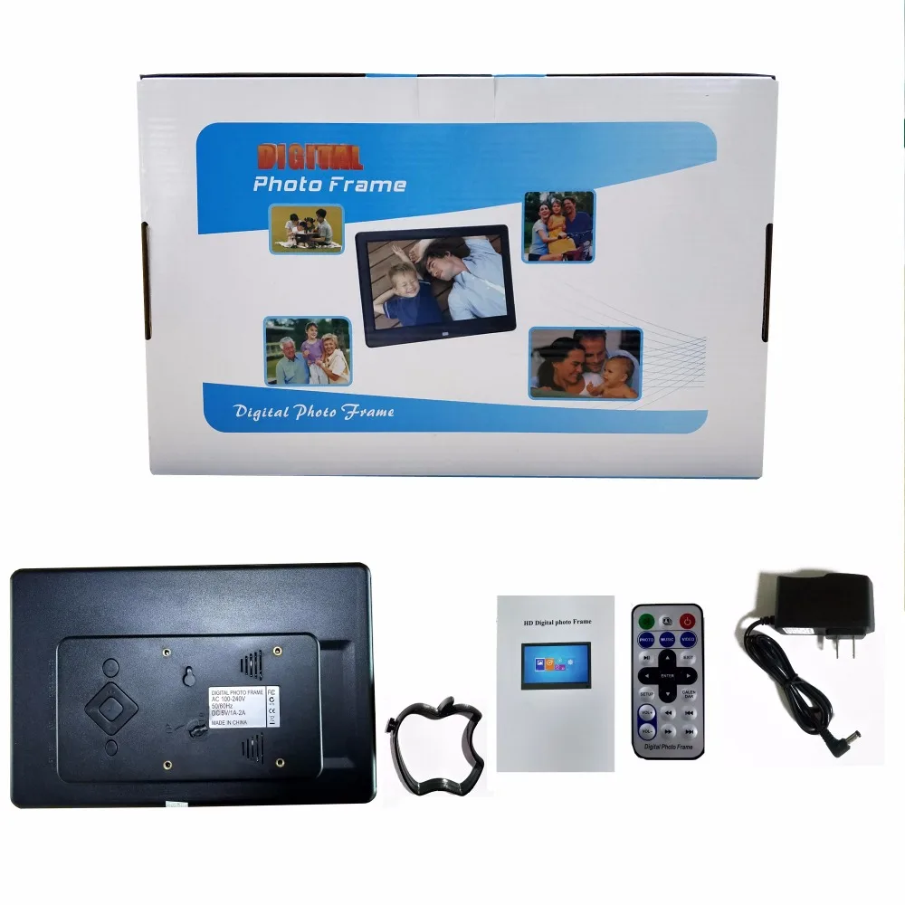 Álbum digital de inducción corporal con sensor de movimiento de 10 pulgadas, reproducción de imágenes, vídeo, música, calendario, compatible con marco de fotos digital SD y USB