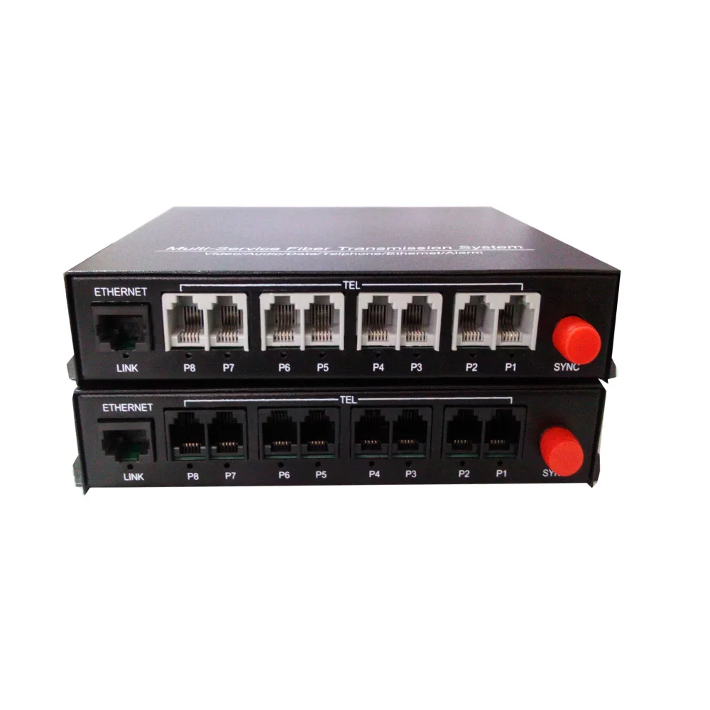 

High Quality 8 Channel PCM Voice Telephone Fiber Optical Media Converter With Ethernet FC Single mode 20Km