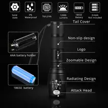 Ultra Bright LED Flashlight T6 V6 #5