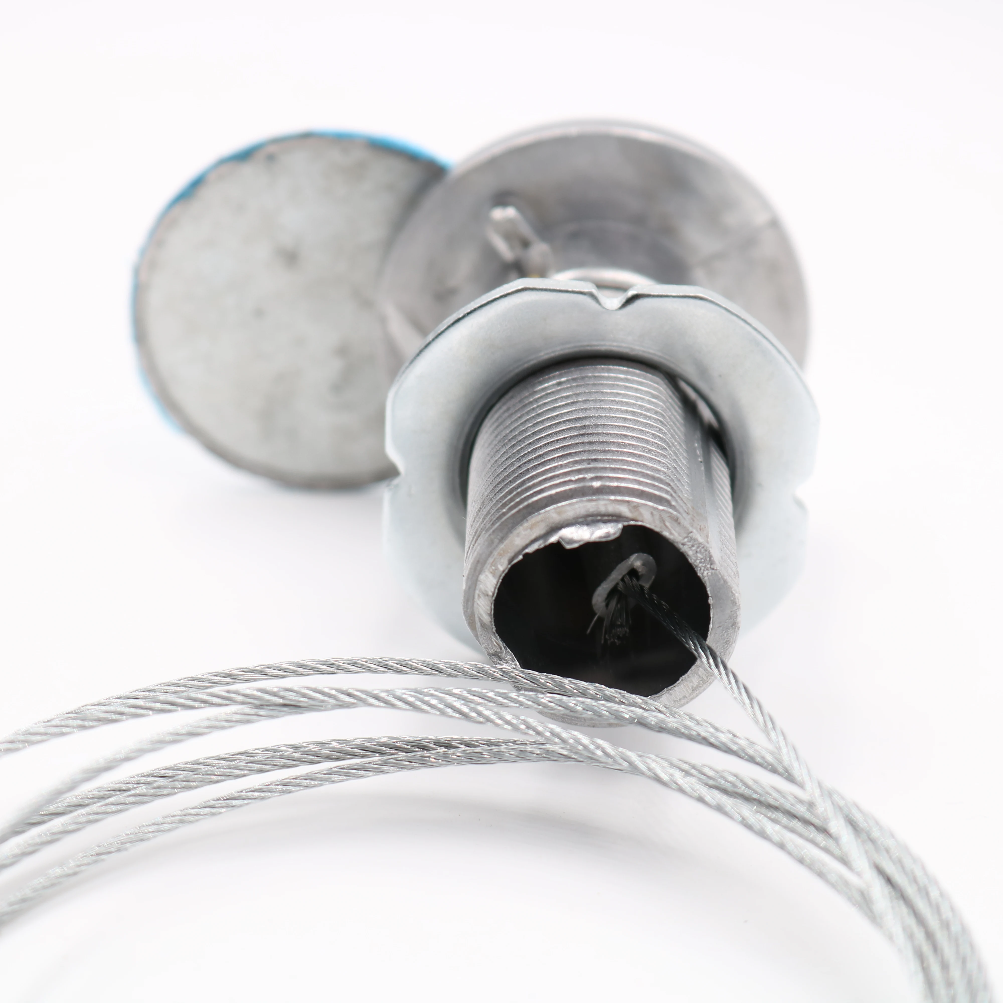 Garage door emergency lock core pulling lock steel cable pulling lock for Automatic garage door