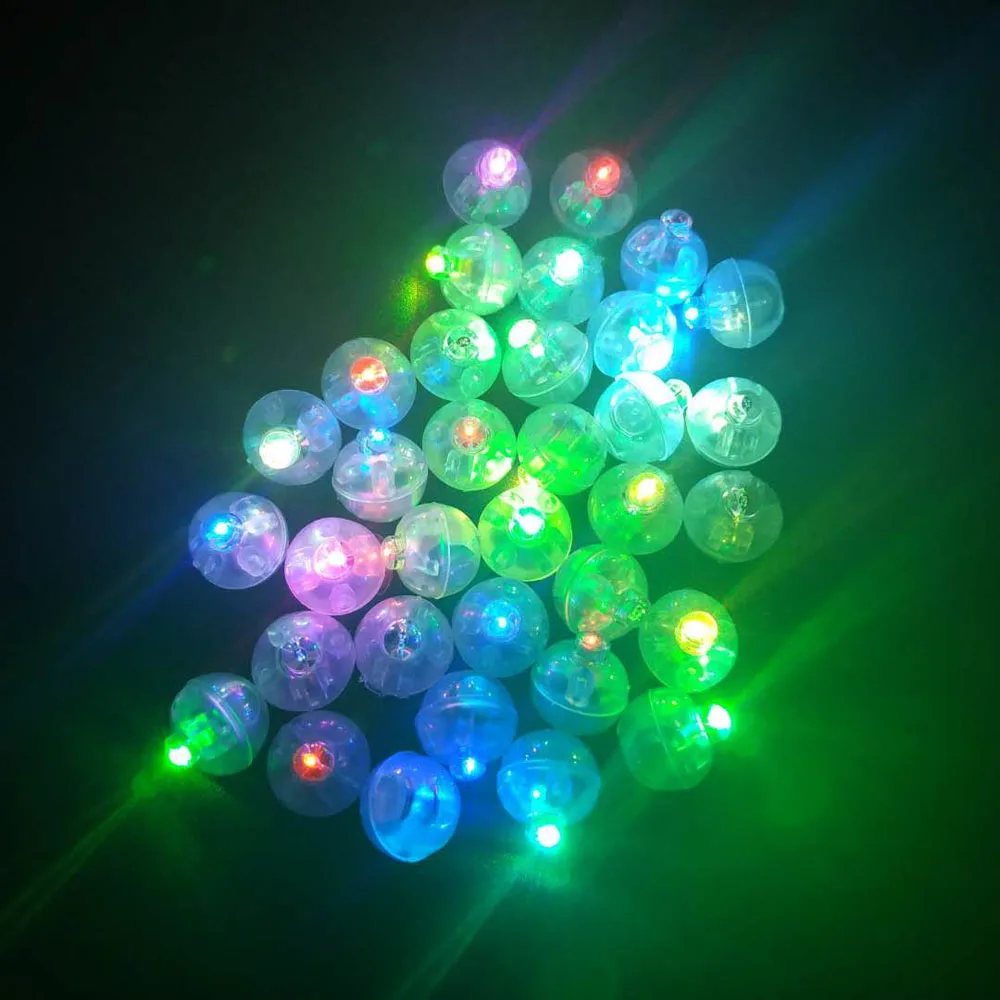 50 Stuks/partij Ronde Led Flash Bal Lamp Ballon Licht Voor Papieren Lantaarn Ballon Latex Ballonnen Lights Wedding Party Decoratie