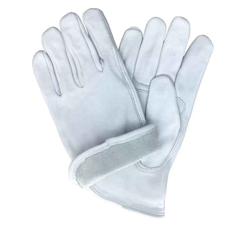 Guantes de trabajo de seguridad de cuero de oveja para hombre, protectores de seguridad para conductores deportivos, guantes de soldadura resistentes al desgaste, 4030