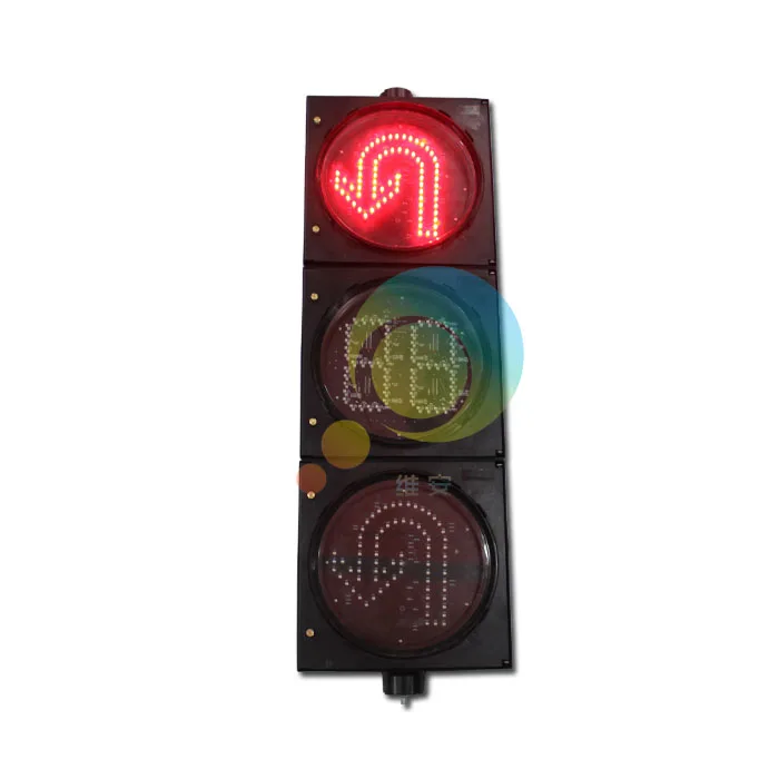 300MM turning traffic signal with countdown timer  safety road traffic signal light