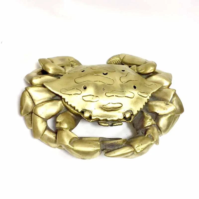 Cool brass crab ashtray perforated cover cigarette ash tray home office ornament