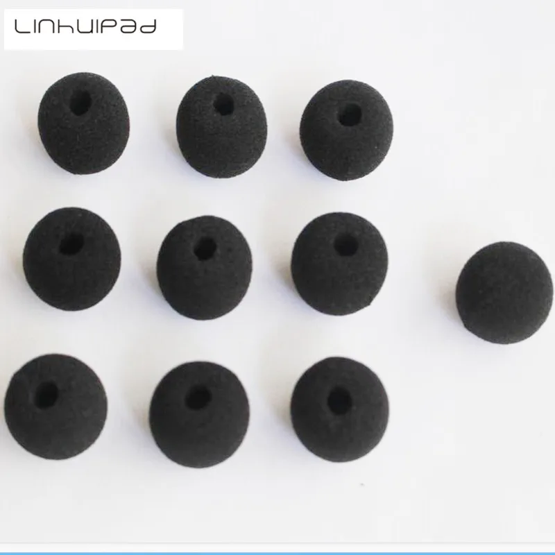 Linhuipad 10 pack 5mm Diameter foam microphone windscreens windshields Customize foam mic covers for lapel microphones