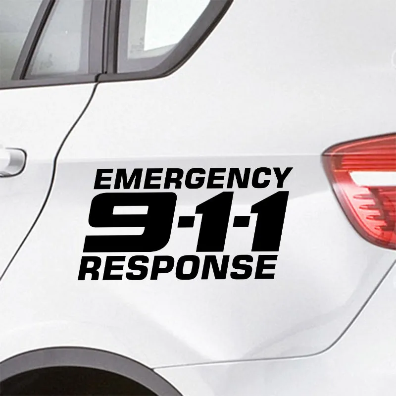 2X EMERGENCY 911 RESPONSE Car Body Stickers Car Styling Motorcycle SUVs Bumper Car Window Laptop Car Stylings