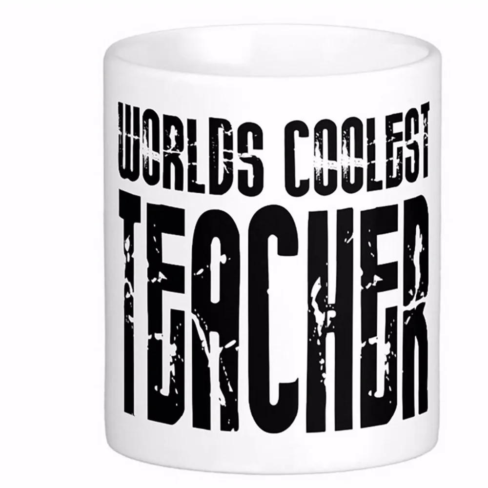 Gifts For Teachers Worlds Coolest Teacher White Coffee Mugs Tea Mug Customize Gift By LVSURE Ceramic Mug Travel Coffee Mugs