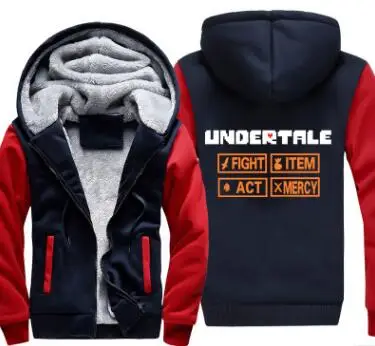 New Undertale Sans Hoodie Game Sans GORI  LLAZ Coat Jacket Winter Men Thick Zipper Sweatshirt