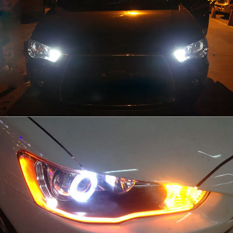 2x White Canbus PWY24W PW24W LED Bulbs For Audi A3 A4 A5 Q3 VW MK7 Golf CC Front Turn Signal Lights For BMW F30 3 Series DRL