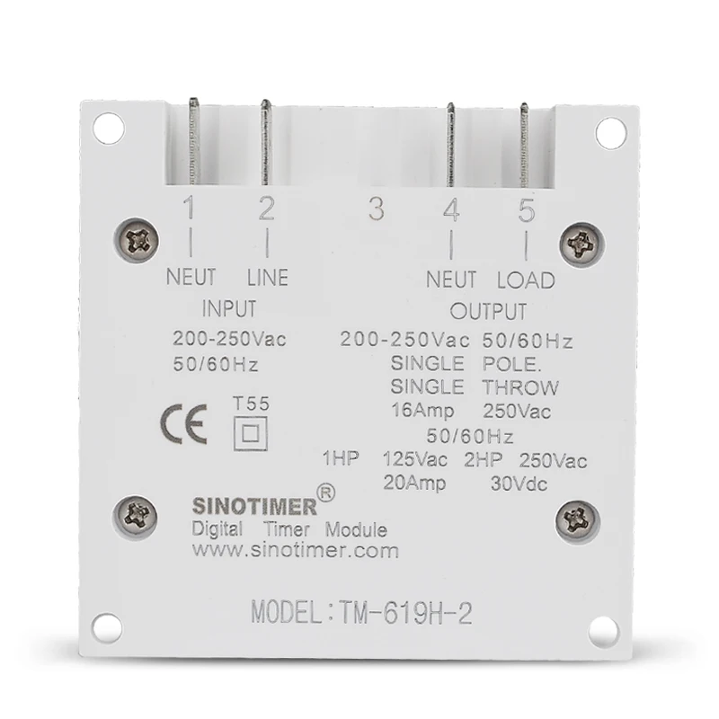 Thinner TM619 AC 220V 230V 240V Digital LCD Power Timer Programmable Time Switch Relay With UL Listed Relay 16A Easy Wiring