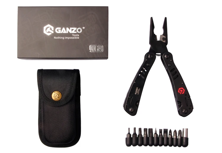 Ganzo G302 G302B G302-B Multi pliers 26 Tools in One Hand Tool Set Screwdriver Kit Portable Folding Knife Stainless pliers