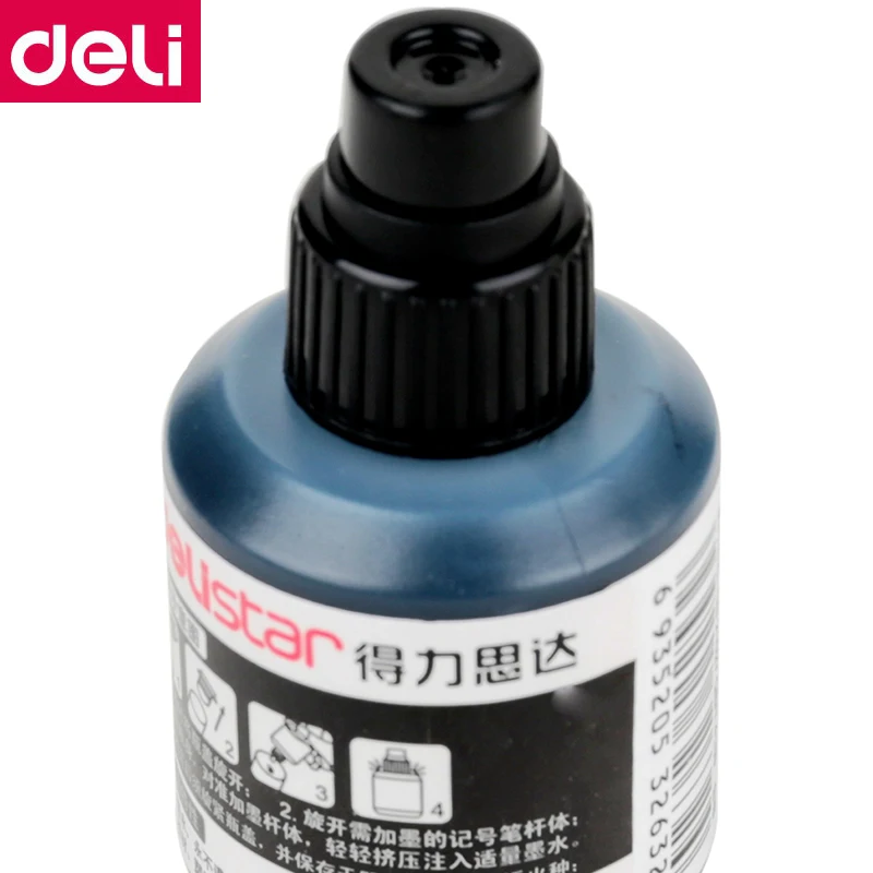 1PCS 12ml Deli S632 permanent marker ink 3 color disposable ink supplement liquid permanent marker pen ink wholesale