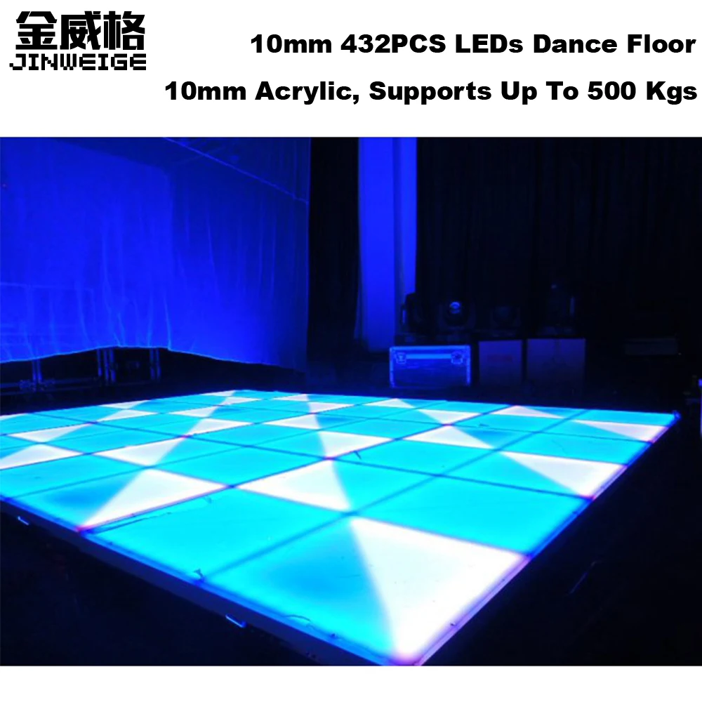 

1M*1M 10mm 432PCS RGB LED Party Dance Tiles IP65 Waterproof Wedding Disco Dance Floor