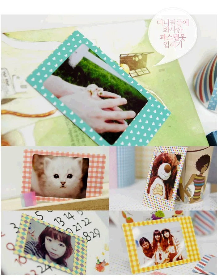 FujiFilm Instax Mini Film Adesivos, Papel Fotográfico, Moldura, Paster Decoração, 12, 11, 9, 8, 7S, 90, 20 Folhas