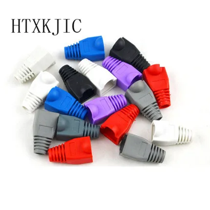 

50pcs Cat5 CAT5E CAT6 RJ45 Plug Ethernet Network Cable Strain Relief Boots RJ45 plugs Socket boot caps RJ45 Connector Colorful