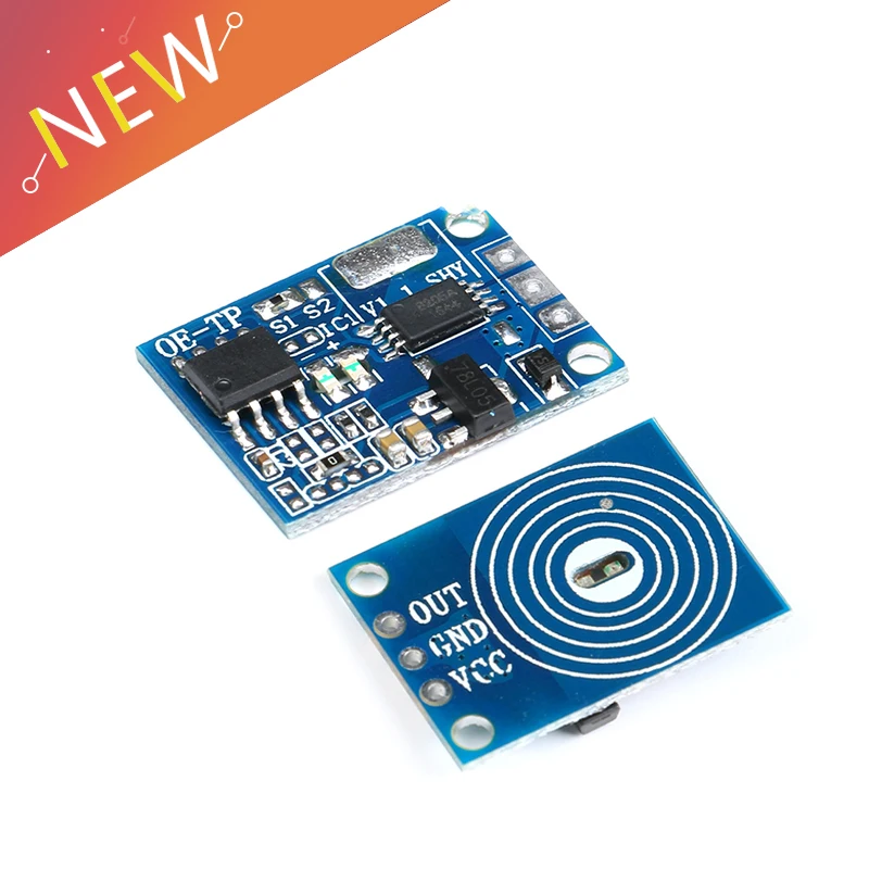 10 sztuk-1Pc OE-TP pojemnościowy przycisk dotykowy światło dotykowy moduł przełączający cyfrowy czujnik dotykowy LED bez ściemniania 10A DC 5-12V