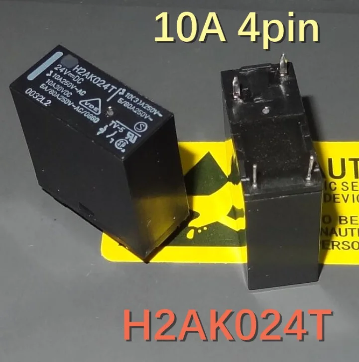 

10pcs new Original relay H2AK024T 2AK024T 2AK024 AK024 24VDC DC24V 10A4 pin components