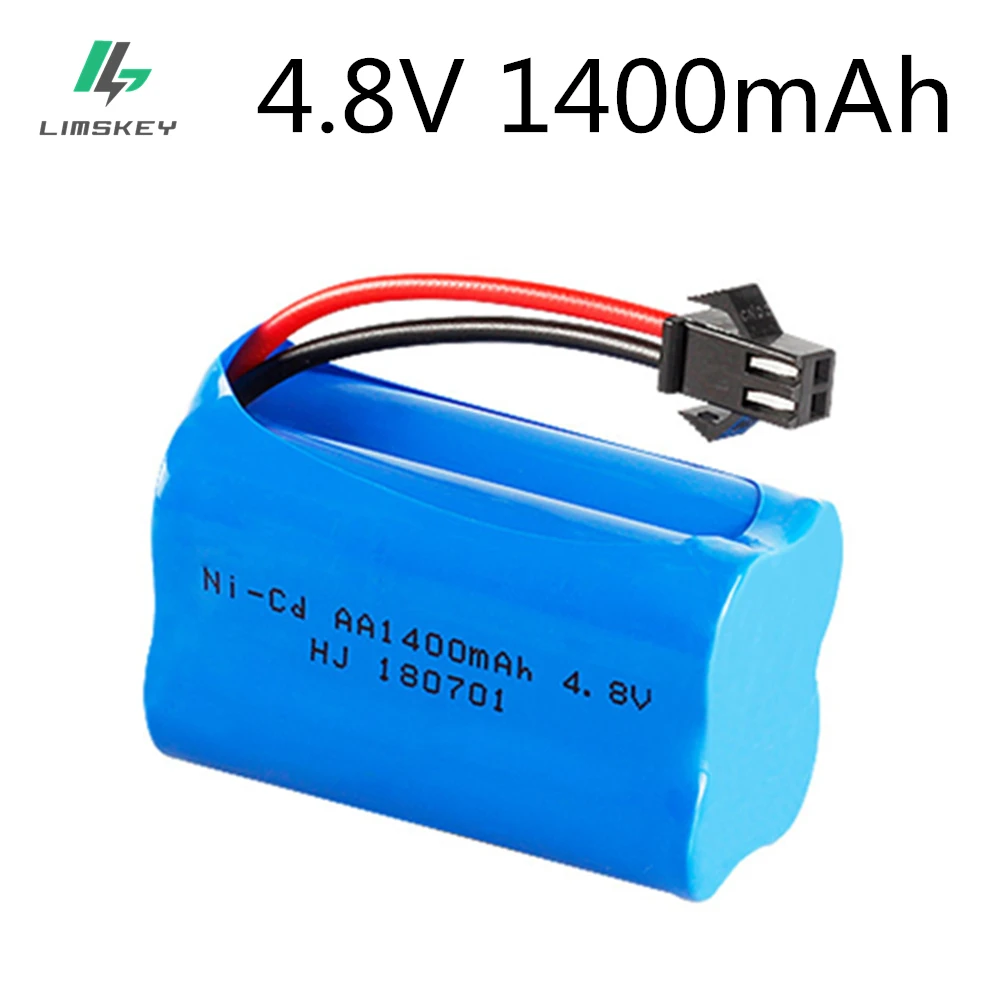 4.8V 1400Mah Ni-Cd Batterij + 4.8V Usb Charger Nicd Aa 4.8V Oplaadbare Batterij voor Rc Auto 4.8V Rc Boot Speelgoed Batterij