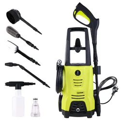 Car Washer High Pressure Cleaner 1400w 110 Bar Spray Gun Detergent Bottle Turbo Water Hose Self-washing Machine