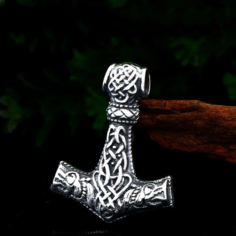 BEIER new store 316L stainless steel VIKING pendant necklace Nordic amulet hammer high quality jewelry LLBP8-385P