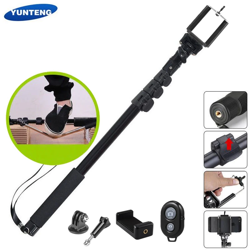 Yunteng 188 /1288 Tripod monopod Selfie stick for camera and phone monopod for gopro IOS iPhone Android Bluetooth remote control