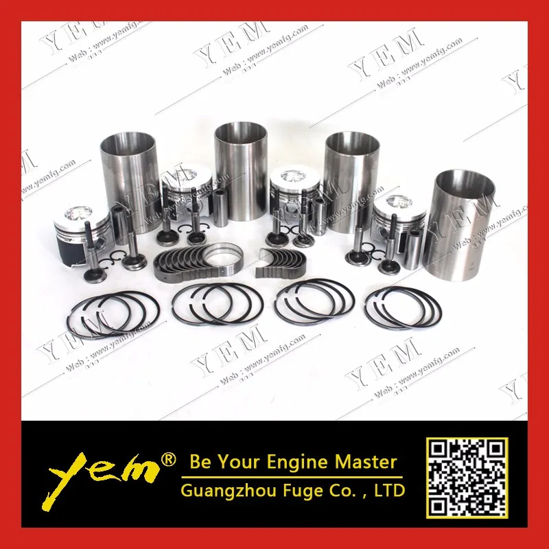 

For kubota engine parts V2203 V2403 piston 1G924-2111 liner kit with bearing valve guide seat