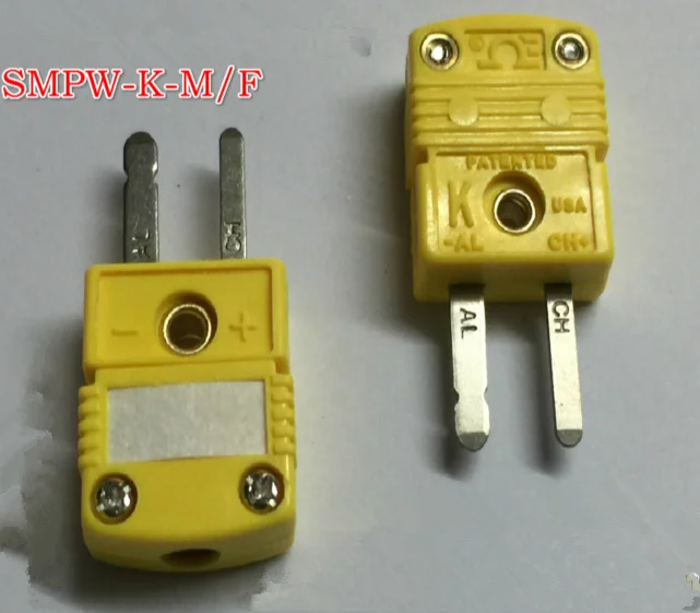 10 Set/lot New and Original Thermocouple Plug+Socket/Plug for K Type Thermocouple Connector SMPW-K-MF SMPW-K-M SMPW-K-F Socket