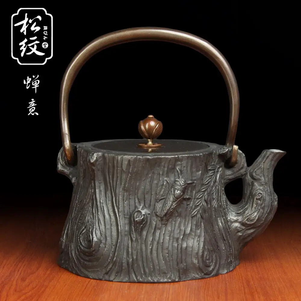 Retro Cast Iron Teapot Set Japanese Tea Pot Tetsubin Kettle 1200ml Kung Fu Infusers Cooking Tools