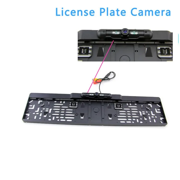 Auto Parktronic EU Car License Plate Frame Rear View Camera HD Night Vision  Reverse  Camera With 4 led Light  plate holder