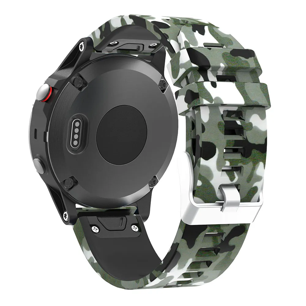 22mm Watch band Quick Release Wrist Band Watch Strap for Garmin Fenix 5 forerunner 935 Easyfit Printed Fashion Sports Silicone