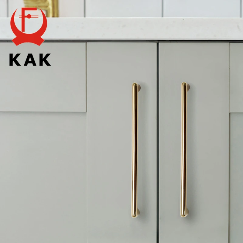 KAK – poignée de meuble en or brillant, couleur unie, idéale pour placard de cuisine