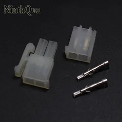 5sets 5557 5569 2P Straight Pin Wire Terminals Electrical Connector 4.2mm 2Pin Plug jack for Car Auto PC ATX